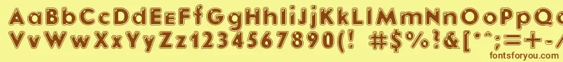 Ebonitc Font – Brown Fonts on Yellow Background