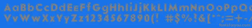 Ebonitc Font – Gray Fonts on Blue Background