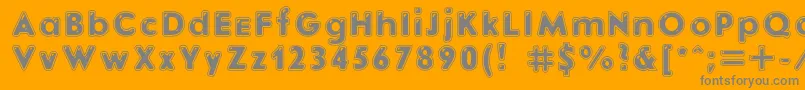 Ebonitc Font – Gray Fonts on Orange Background