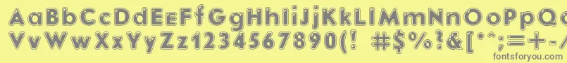 Ebonitc Font – Gray Fonts on Yellow Background