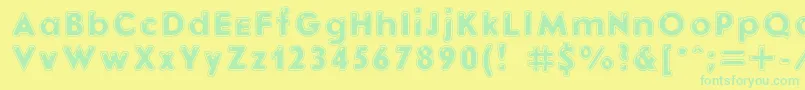 Ebonitc Font – Green Fonts on Yellow Background