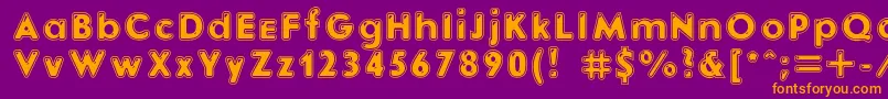 Ebonitc Font – Orange Fonts on Purple Background