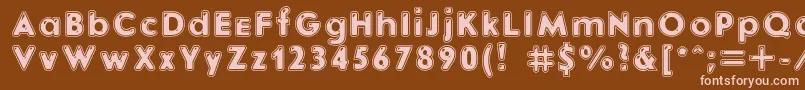 Ebonitc Font – Pink Fonts on Brown Background