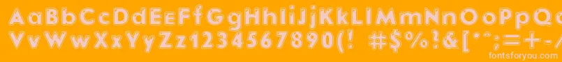 Ebonitc Font – Pink Fonts on Orange Background