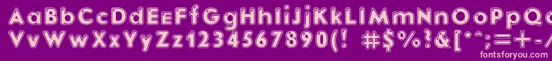 Ebonitc Font – Pink Fonts on Purple Background