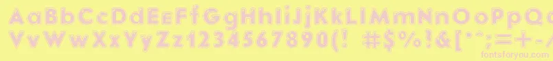 Ebonitc Font – Pink Fonts on Yellow Background