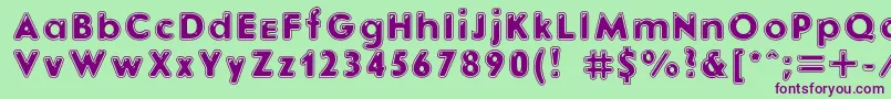 Ebonitc Font – Purple Fonts on Green Background