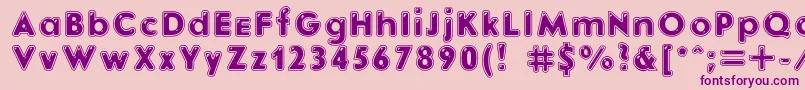 Ebonitc Font – Purple Fonts on Pink Background