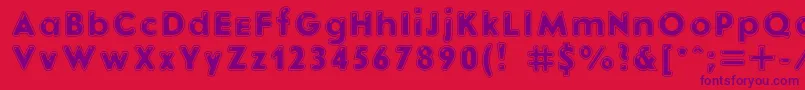 Ebonitc Font – Purple Fonts on Red Background