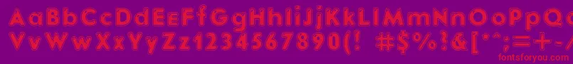 Ebonitc Font – Red Fonts on Purple Background