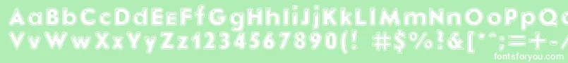 Ebonitc Font – White Fonts on Green Background