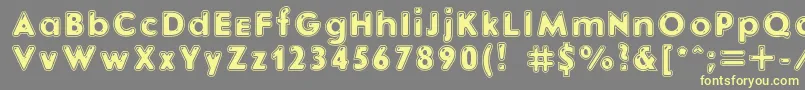 Ebonitc Font – Yellow Fonts on Gray Background