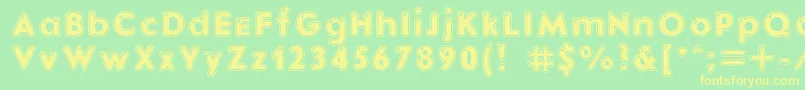 Ebonitc Font – Yellow Fonts on Green Background