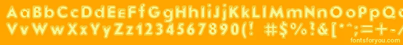 Ebonitc Font – Yellow Fonts on Orange Background