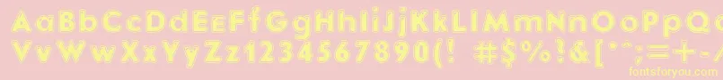 Ebonitc Font – Yellow Fonts on Pink Background