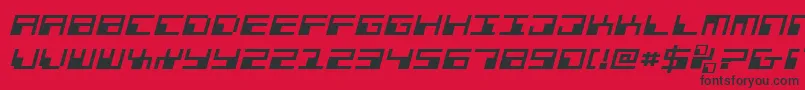 Phaserbankei Font – Black Fonts on Red Background