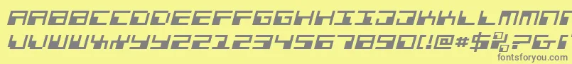 Phaserbankei Font – Gray Fonts on Yellow Background