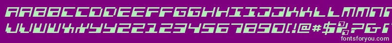 Phaserbankei Font – Green Fonts on Purple Background