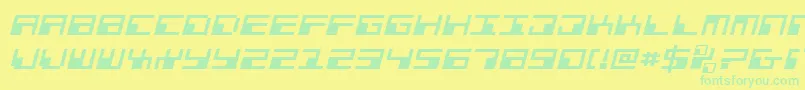 Phaserbankei Font – Green Fonts on Yellow Background