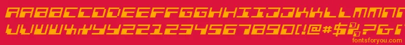 Phaserbankei Font – Orange Fonts on Red Background