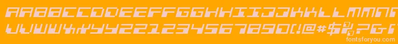 Phaserbankei-Schriftart – Rosa Schriften auf orangefarbenem Hintergrund