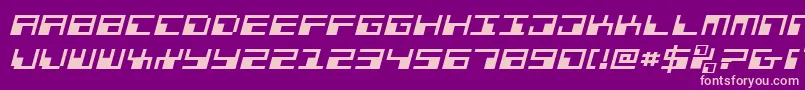 Phaserbankei-Schriftart – Rosa Schriften auf violettem Hintergrund