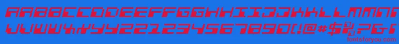 Шрифт Phaserbankei – красные шрифты на синем фоне