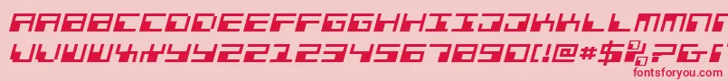 フォントPhaserbankei – ピンクの背景に赤い文字