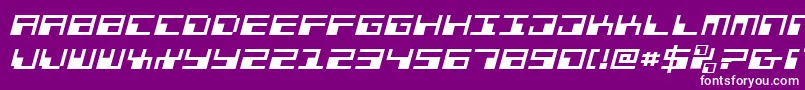 Phaserbankei-Schriftart – Weiße Schriften auf violettem Hintergrund