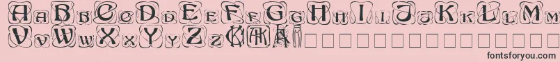 KonanurCapitals Font – Black Fonts on Pink Background