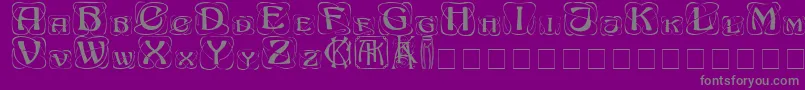 KonanurCapitals Font – Gray Fonts on Purple Background