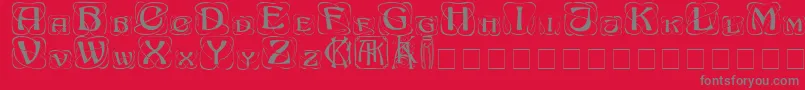 KonanurCapitals Font – Gray Fonts on Red Background