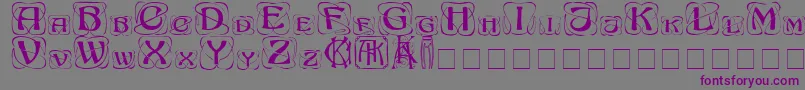 KonanurCapitals Font – Purple Fonts on Gray Background