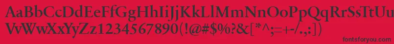 SabonnextLtDemi Font – Black Fonts on Red Background