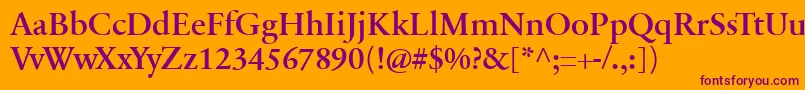 SabonnextLtDemi Font – Purple Fonts on Orange Background