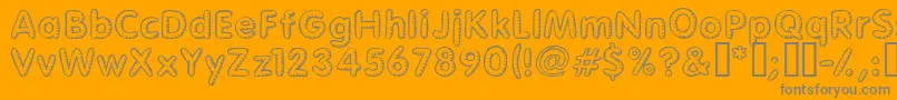 Glimstic Font – Gray Fonts on Orange Background