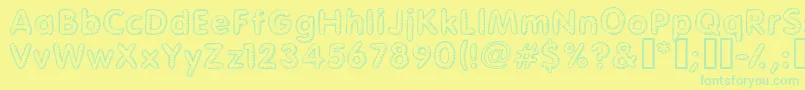 Glimstic Font – Green Fonts on Yellow Background