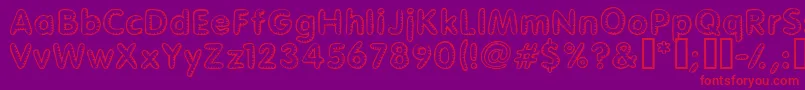 Glimstic Font – Red Fonts on Purple Background