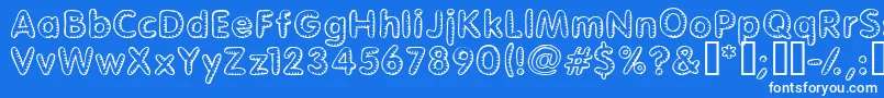 Glimstic Font – White Fonts on Blue Background