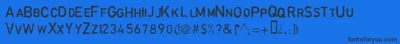 GarbageschriftThin Font – Black Fonts on Blue Background