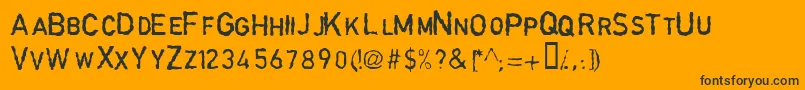 GarbageschriftThin Font – Black Fonts on Orange Background