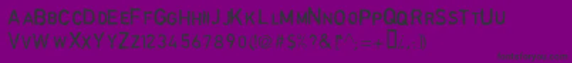 GarbageschriftThin-fontti – mustat fontit violetilla taustalla