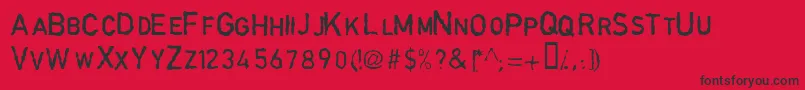 GarbageschriftThin Font – Black Fonts on Red Background