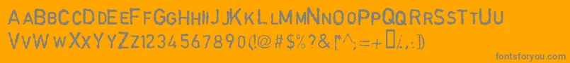 GarbageschriftThin Font – Gray Fonts on Orange Background