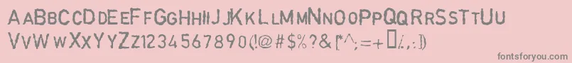 GarbageschriftThin Font – Gray Fonts on Pink Background
