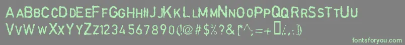 GarbageschriftThin Font – Green Fonts on Gray Background