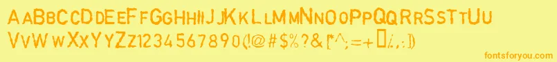 Подробнее о шрифте GarbageschriftThin Шрифт GarbageschriftThin – оранжевые шрифты на жёлтом фоне