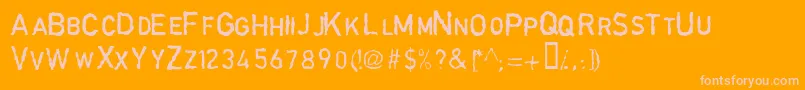 GarbageschriftThin Font – Pink Fonts on Orange Background
