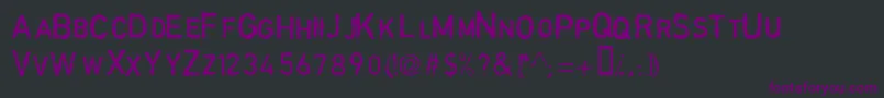 GarbageschriftThin Font – Purple Fonts on Black Background