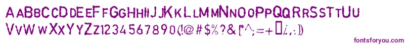 GarbageschriftThin Font – Purple Fonts on White Background